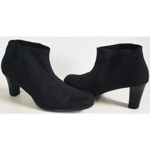 CHICO'S black fabric ALEX pull-on BOOTIES